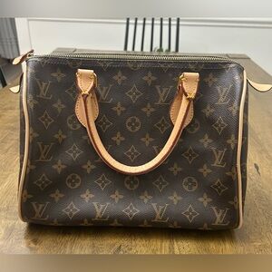 “Louis Vuitton” Brown Monogram Satchel Top Handle Handbag